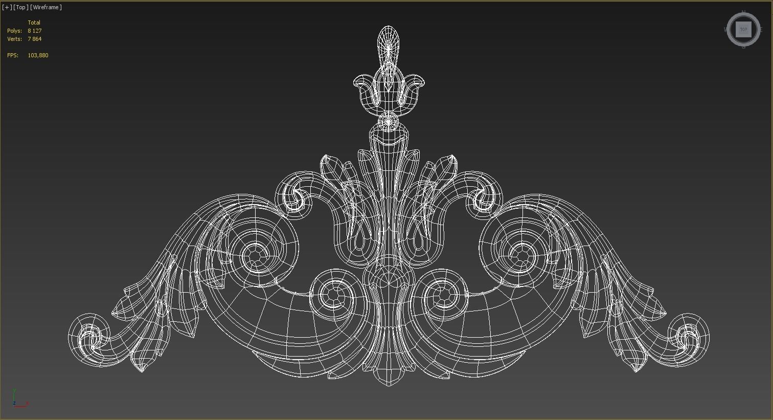 Carved decor model 3D model_4