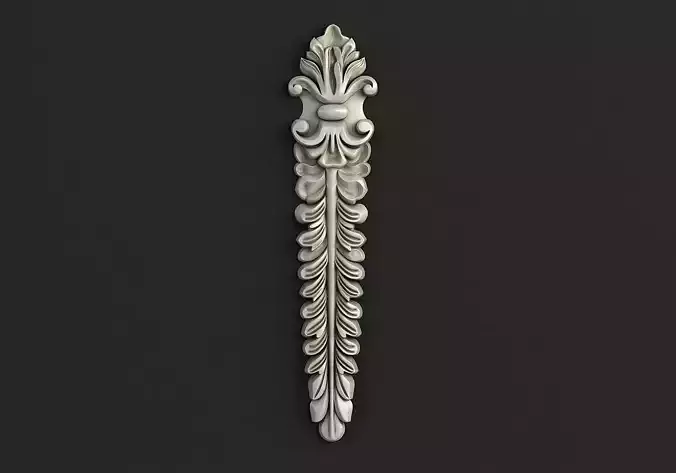 3D Carved decor vertical model