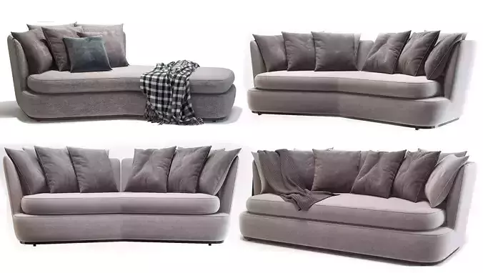  Apollo  sofa   Maxalto  Antonio Citterio    3 IN 1  3D model