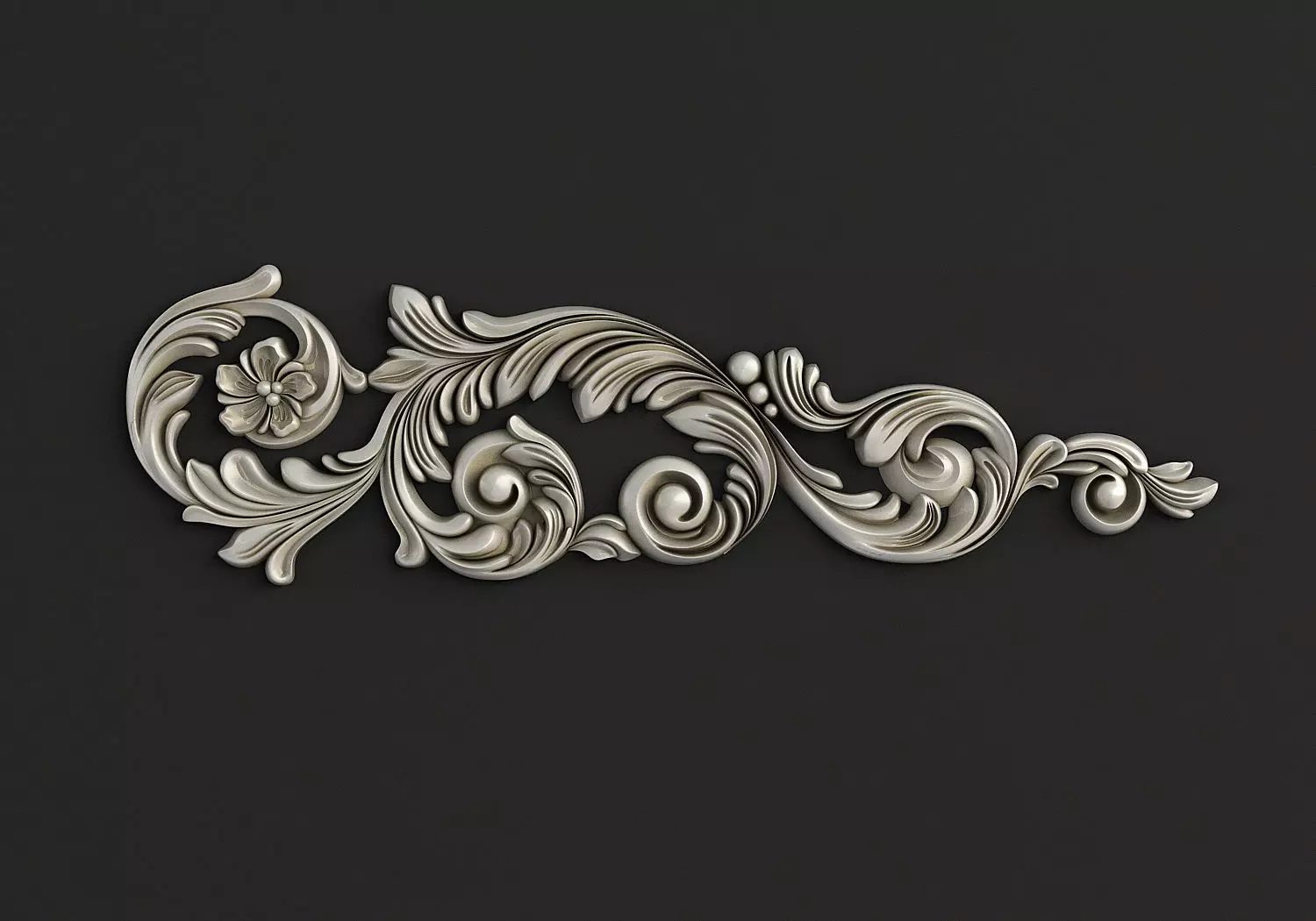 Carved decor 3D 3D model_0
