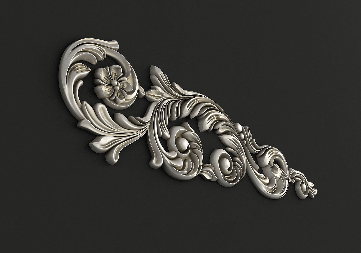 Carved decor 3D 3D model_1