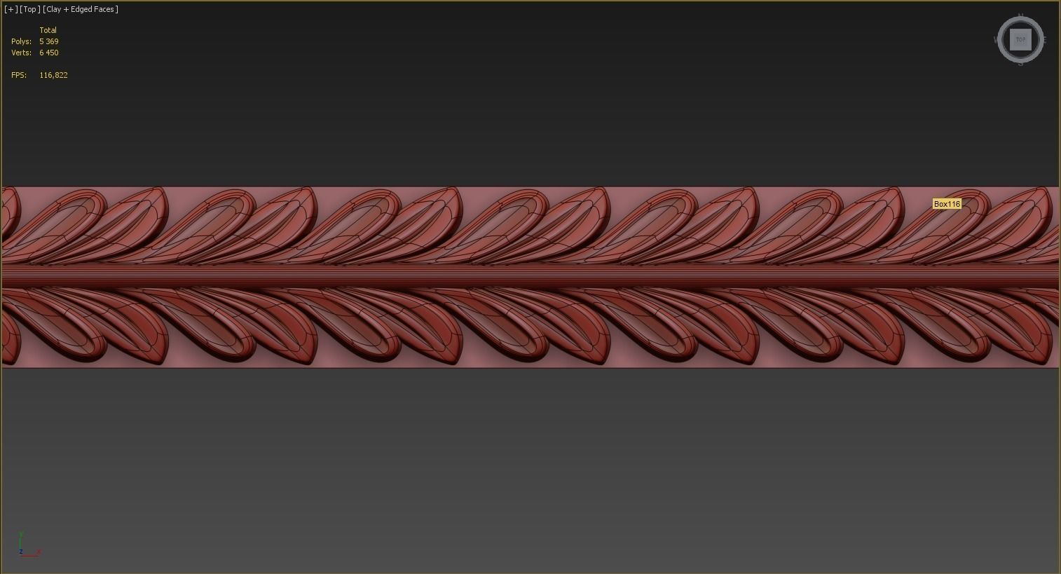 3D Carved molding model 3D model_3