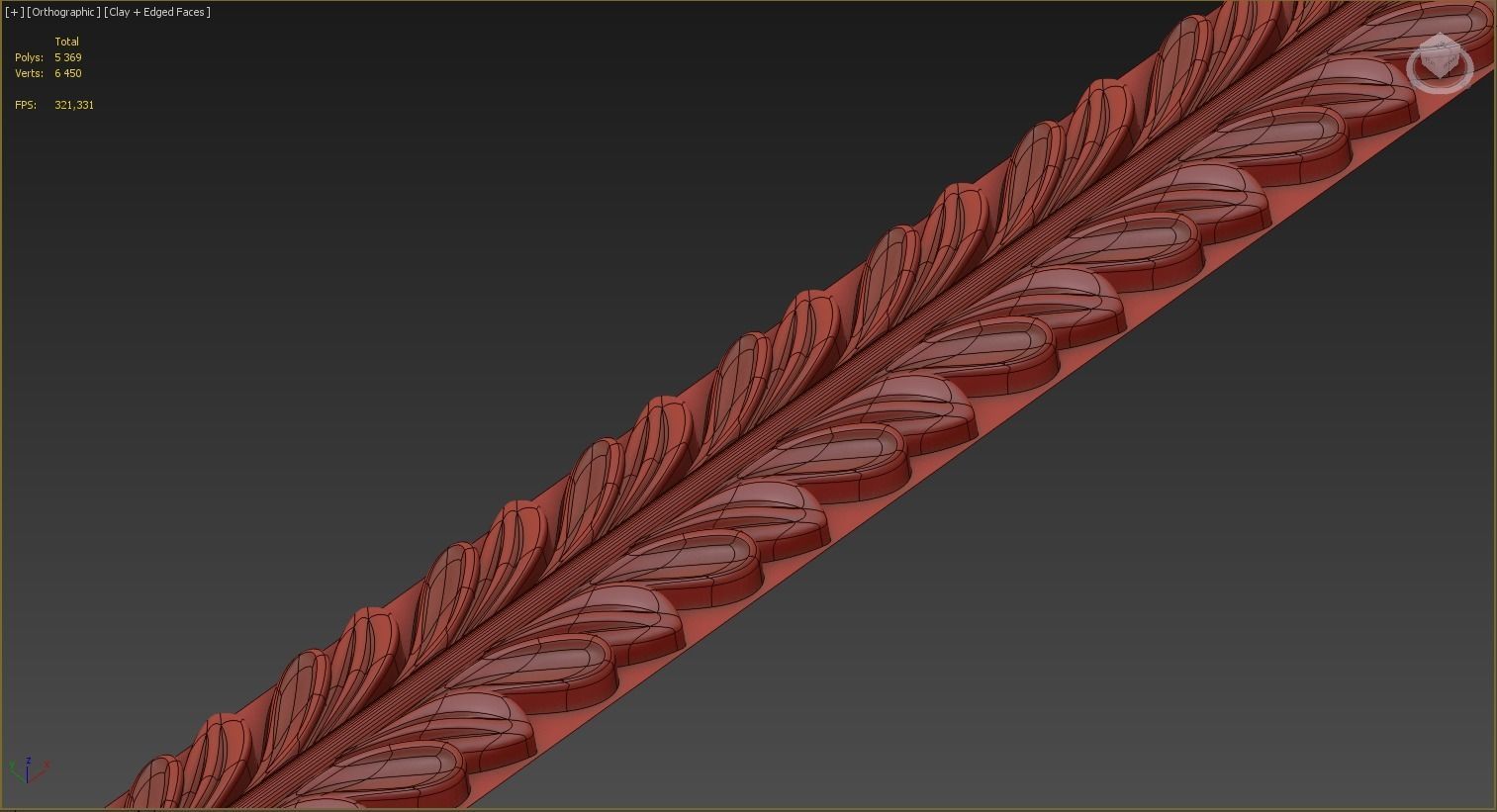 3D Carved molding model 3D model_6