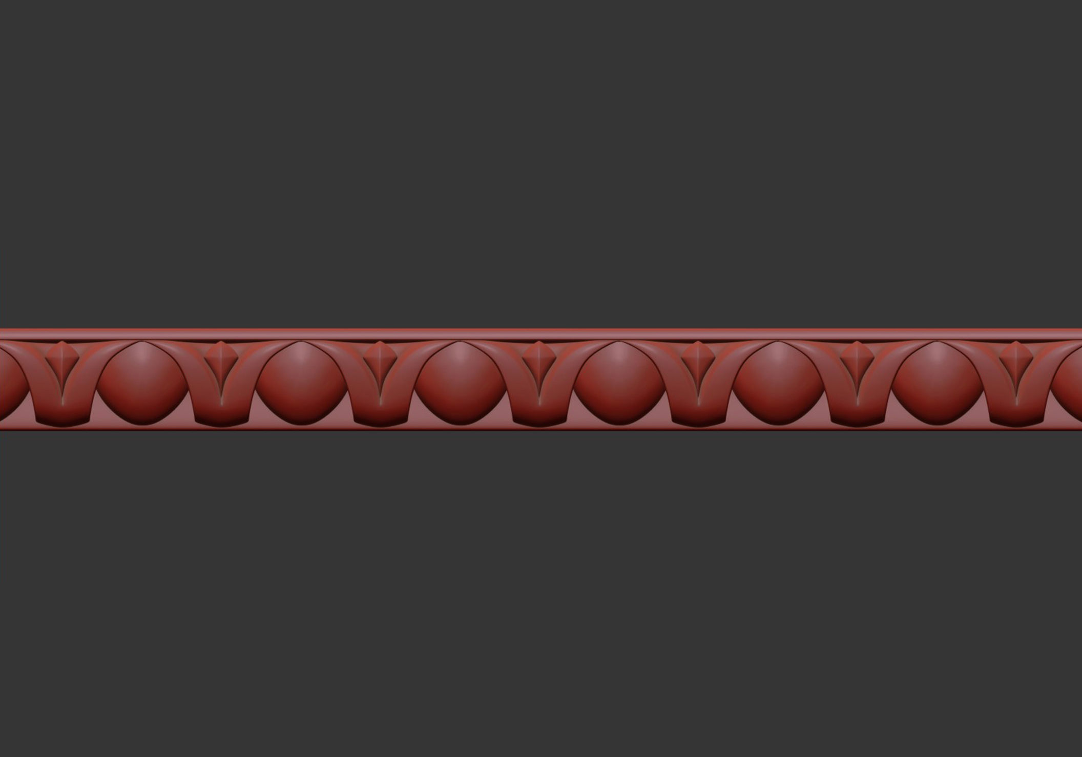 Carved molding with corners 3D model_7