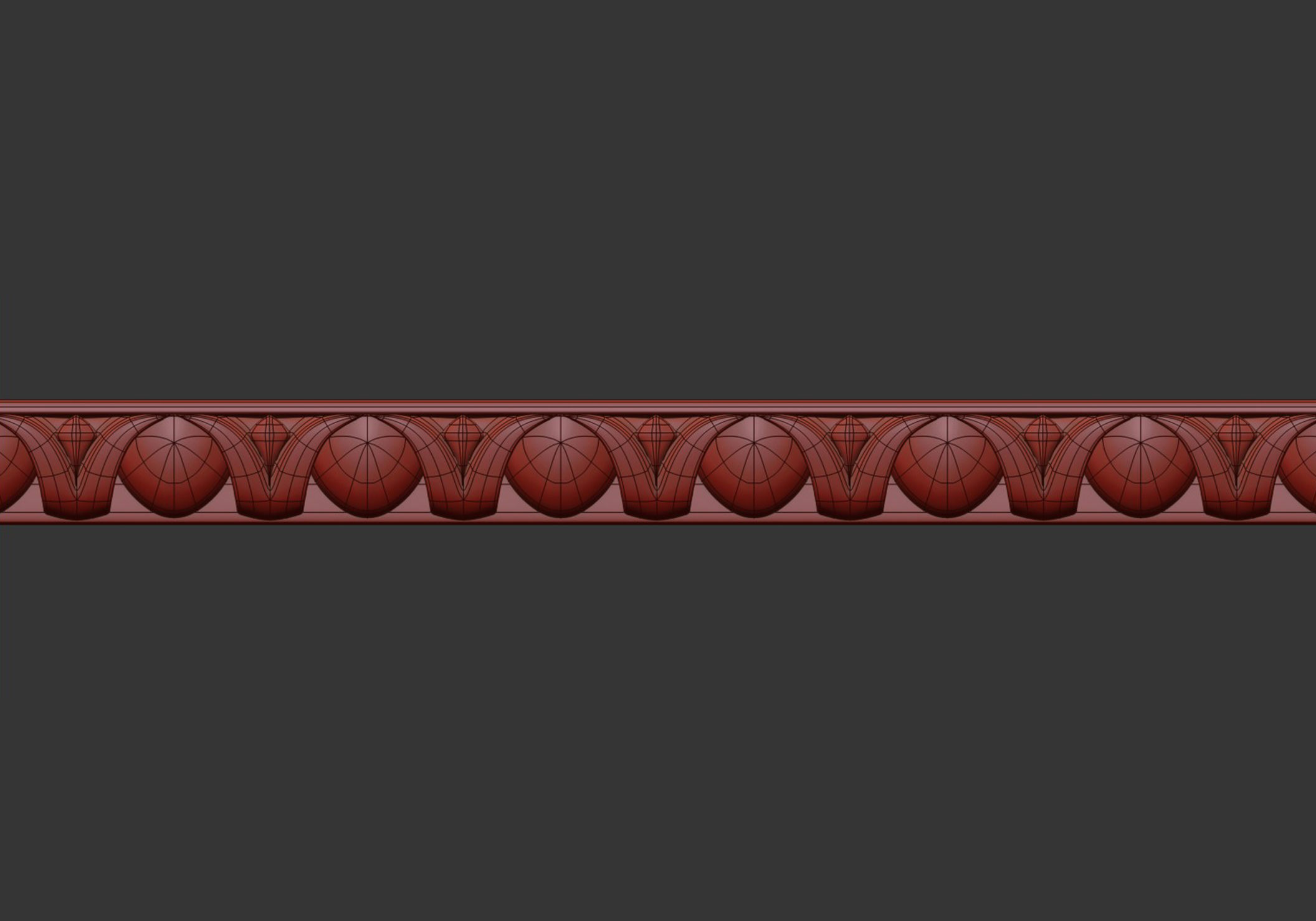 Carved molding with corners 3D model_8