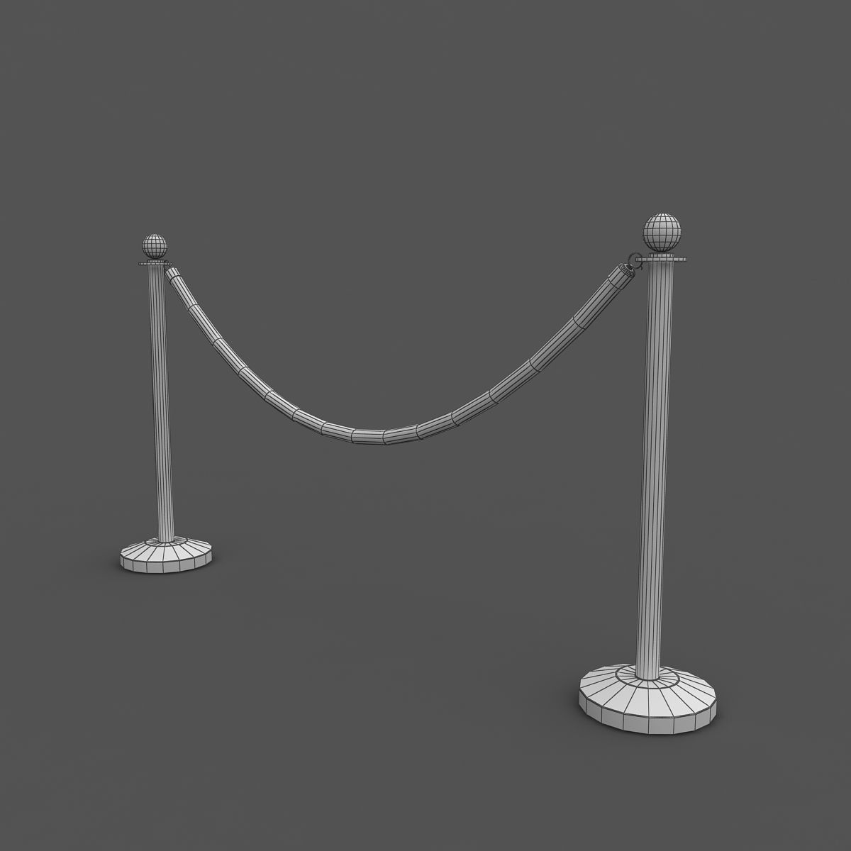 Red Velvet Rope 3D model_3
