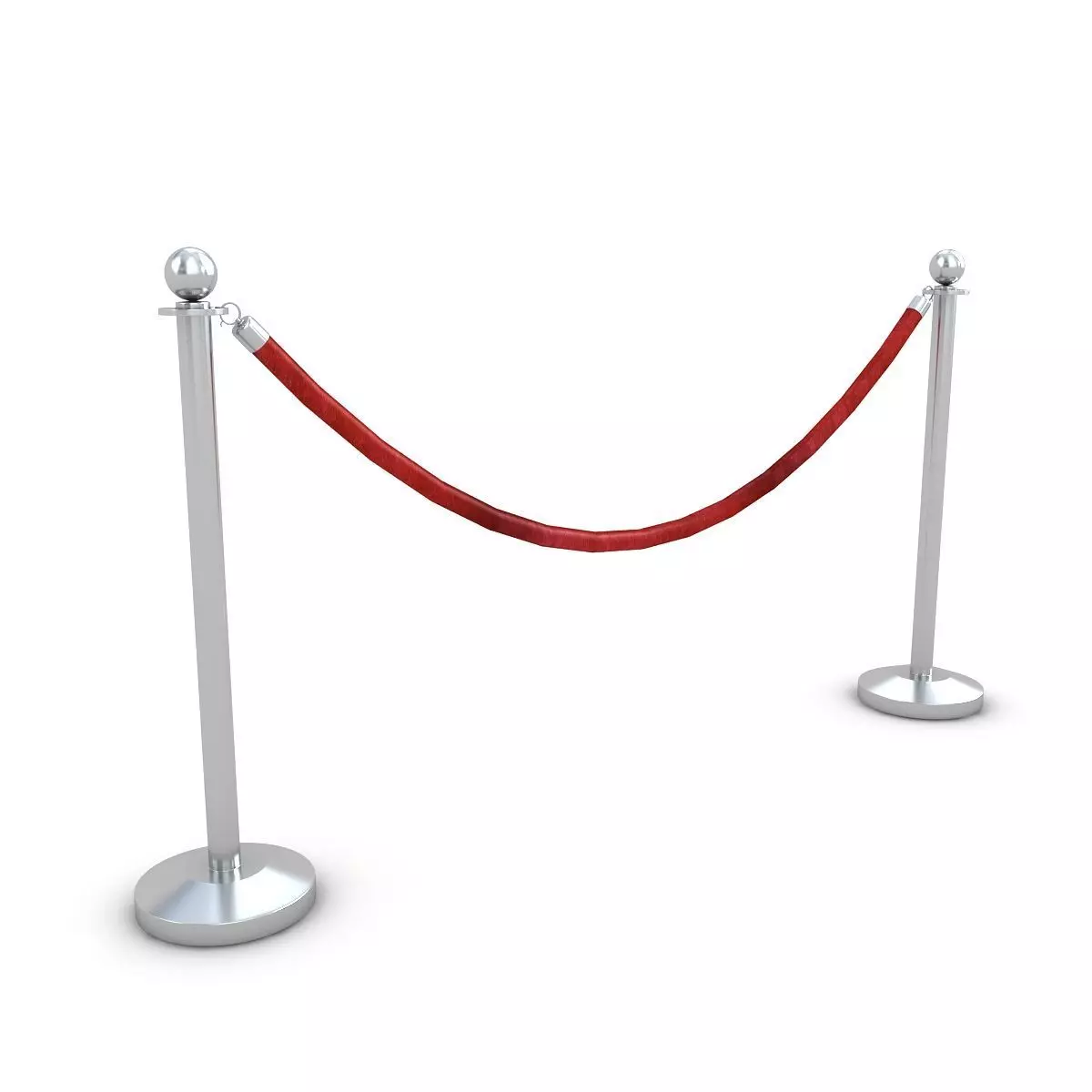 Red Velvet Rope 3D model_0