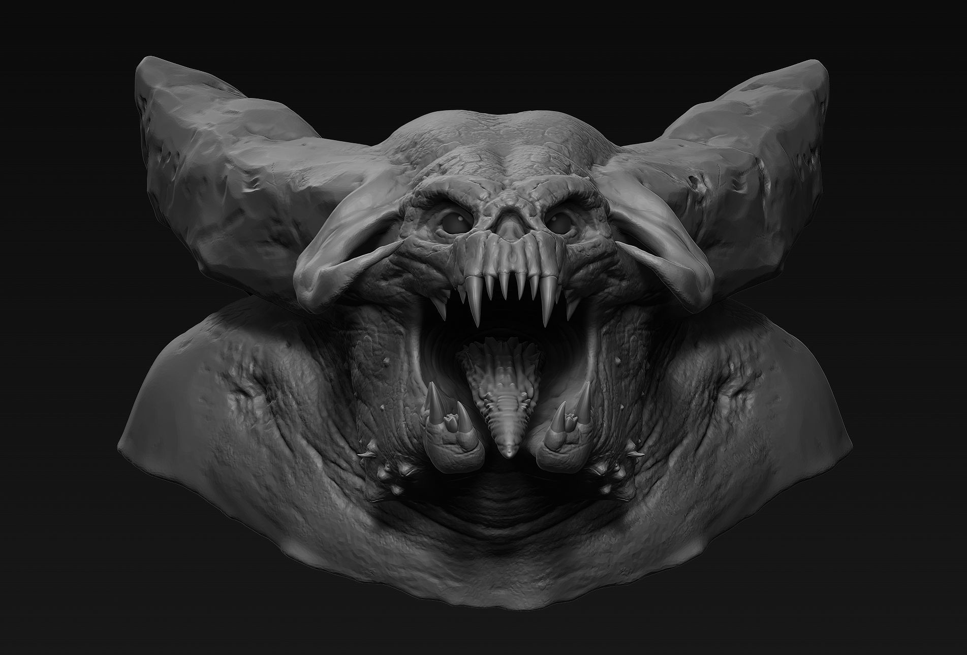 Demon Head 05 3D model_3