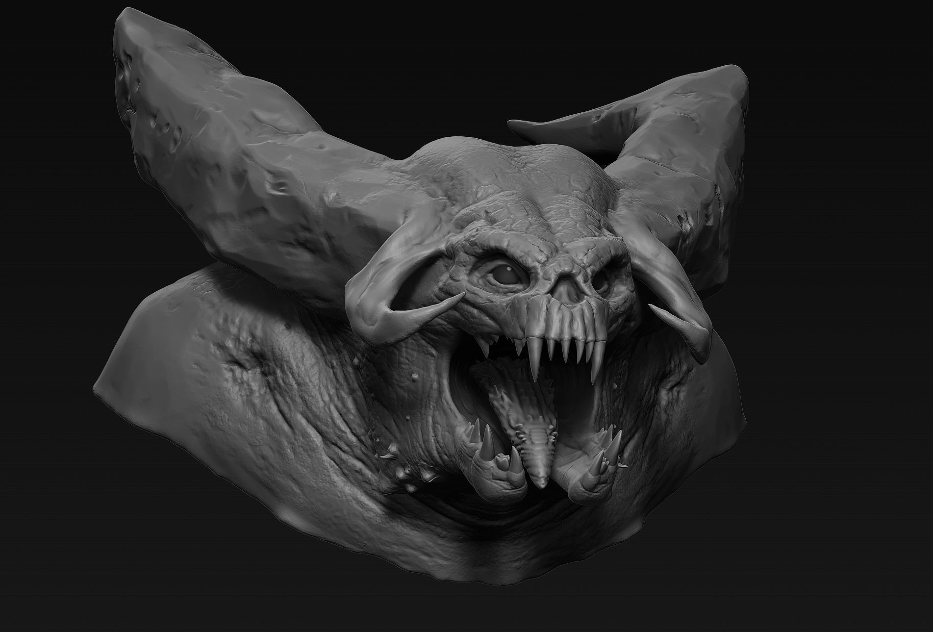 Demon Head 05 3D model_2