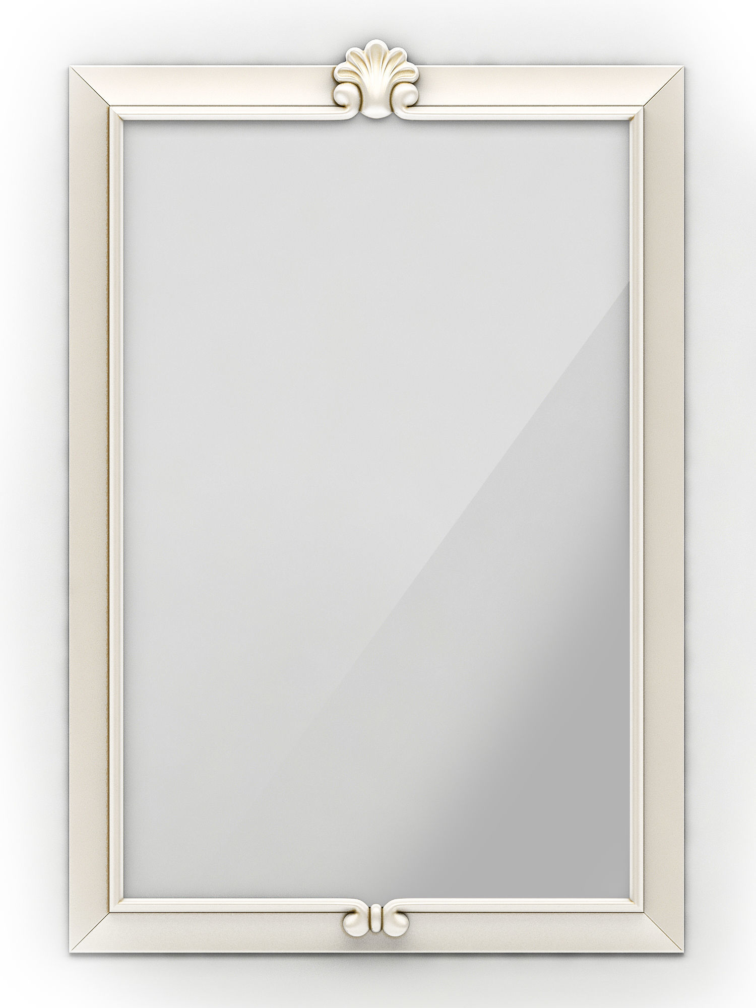 carved table with frame  3D model_4