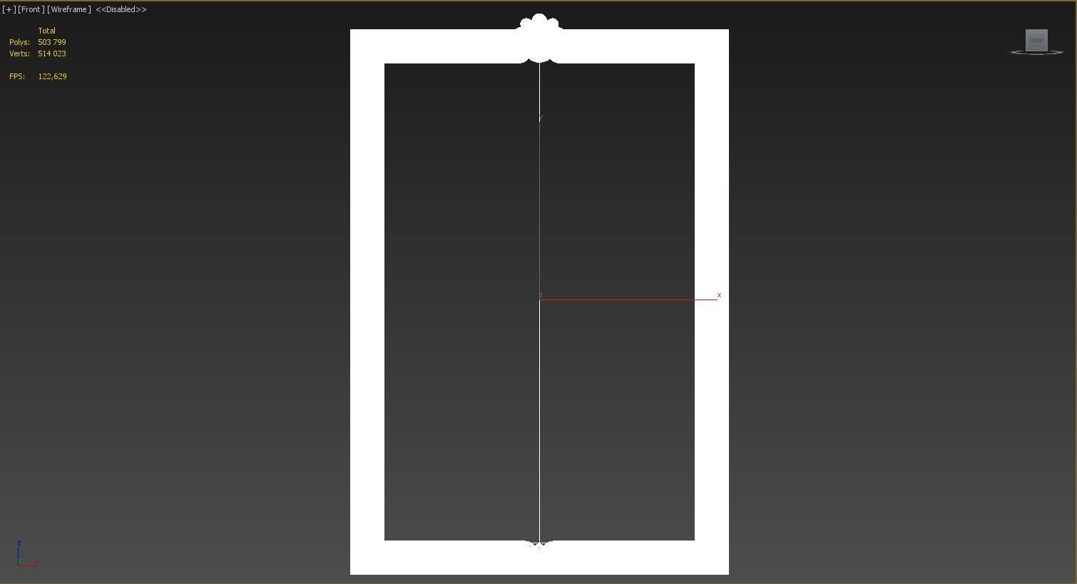carved table with frame  3D model_10