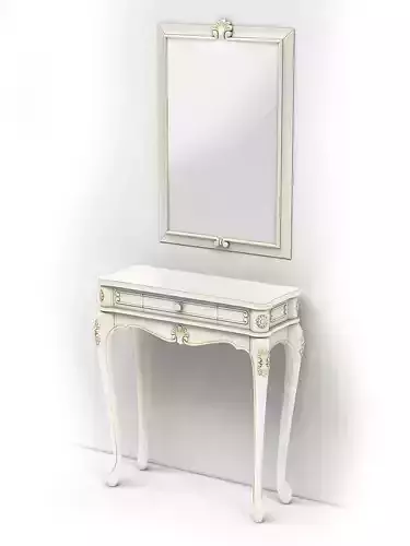 carved table with frame 