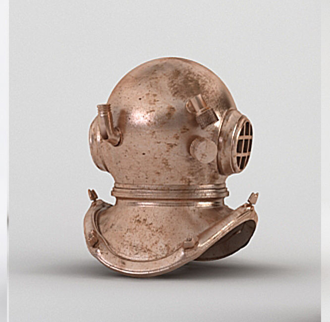 Diving Helmet 3D model 3D model_3