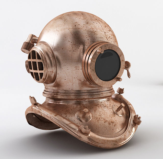 Diving Helmet 3D model 3D model_1
