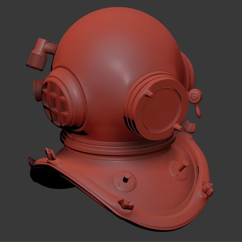 Diving Helmet 3D model 3D model_7