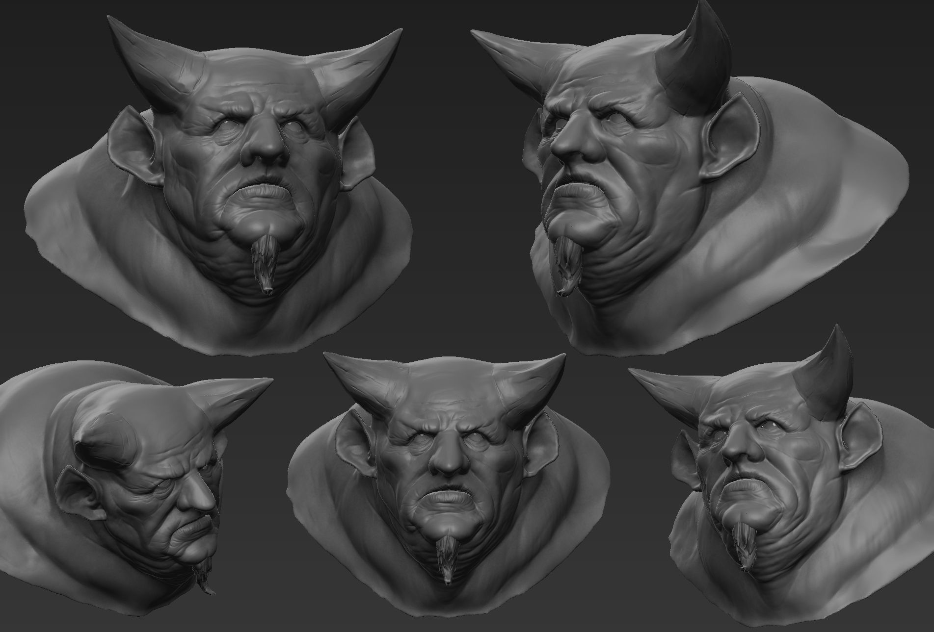 Demon Head 08 3D model_6