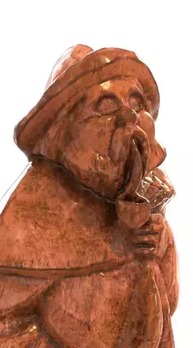 Fisherman statue 3D model