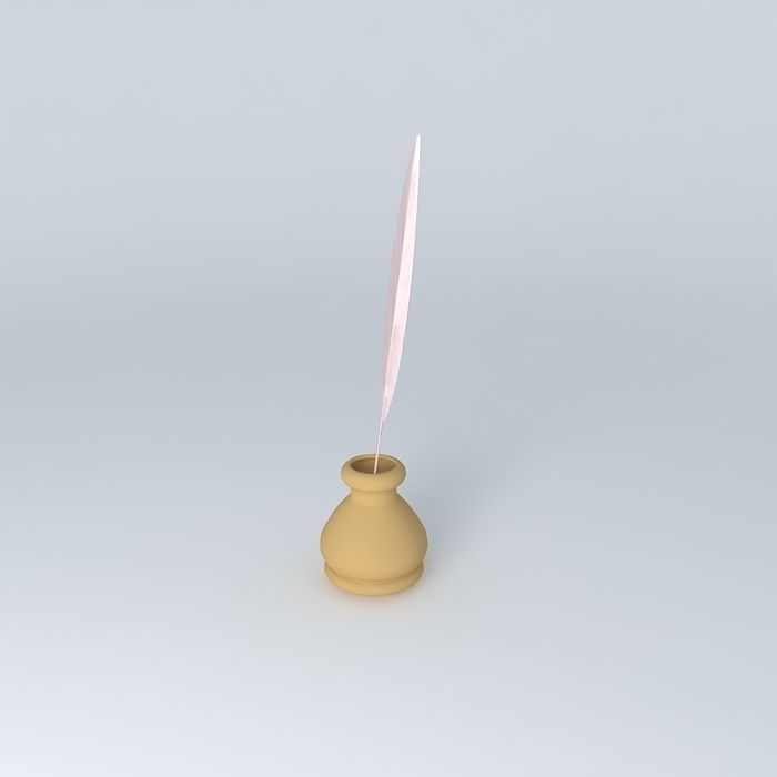 Feather pen! Free 3D model_2