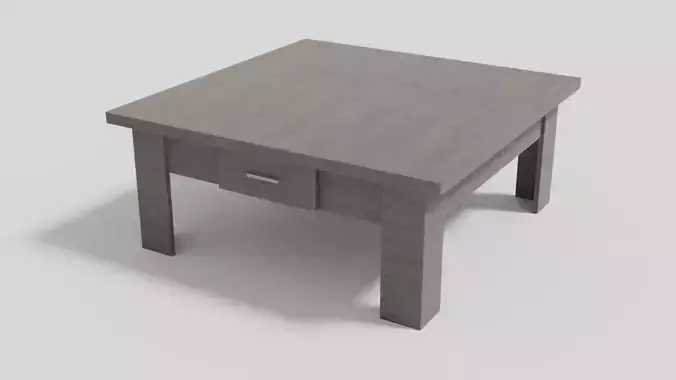 Wooden Coffee Table Low-poly 3D model