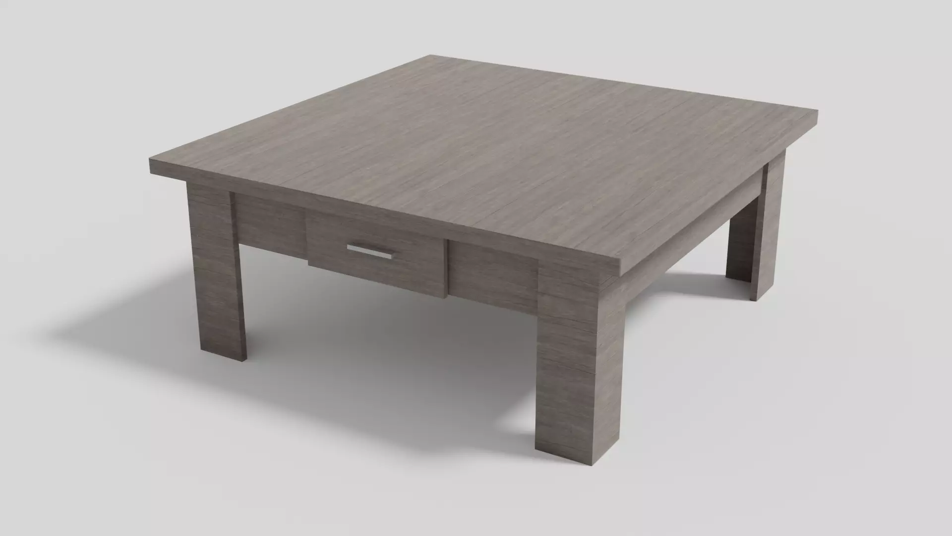 Wooden Coffee Table Low-poly 3D model_0