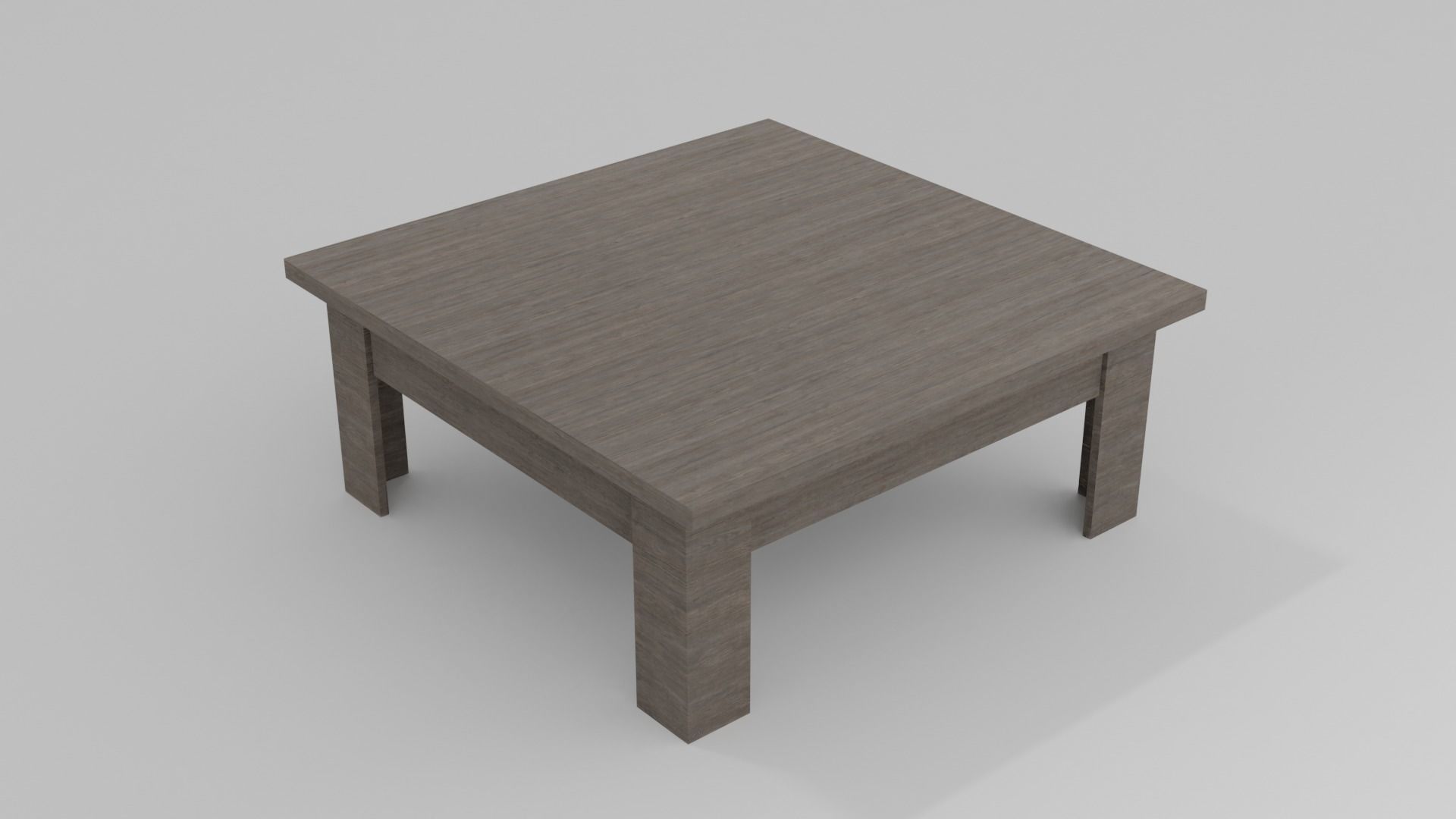 Wooden Coffee Table Low-poly 3D model_3