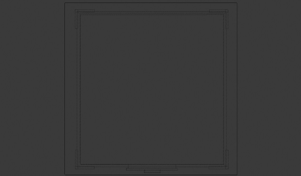 Wooden Coffee Table Low-poly 3D model_6