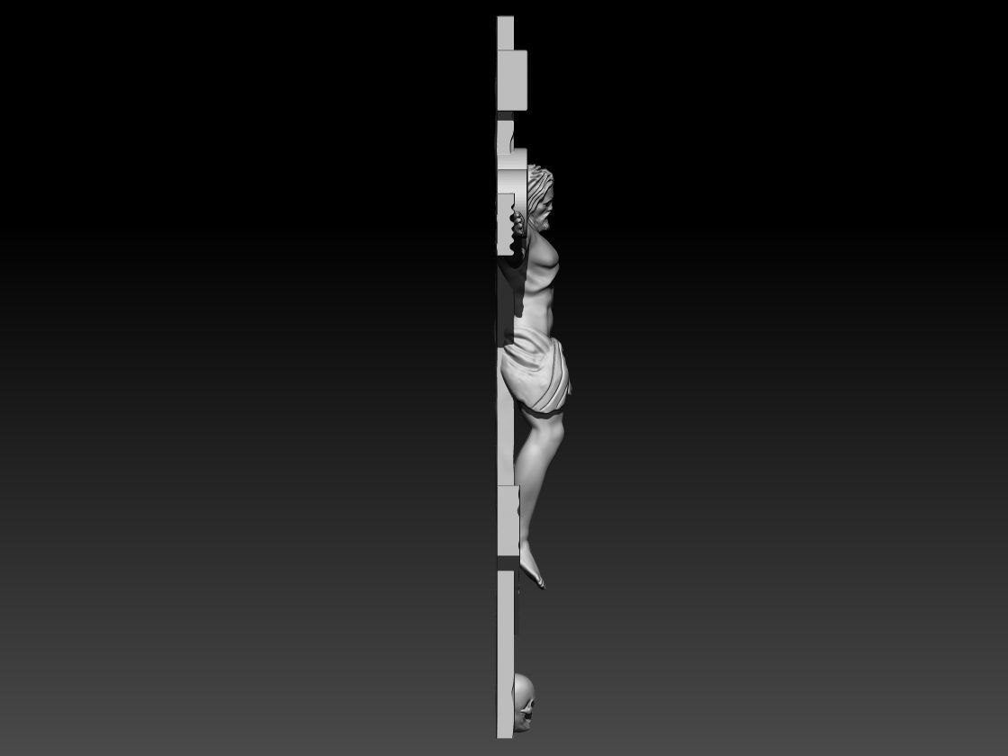 Jesus on cross 3D print model_3