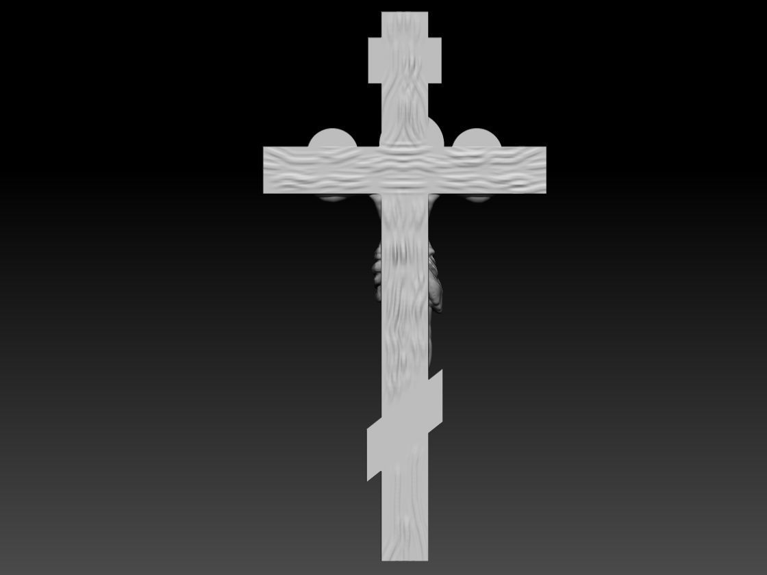 Jesus on cross 3D print model_2