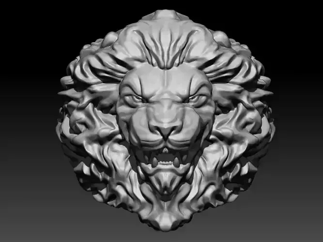 Lion Head Ring