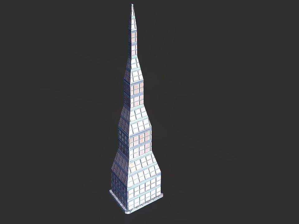 Triangles tower 3D print model_11