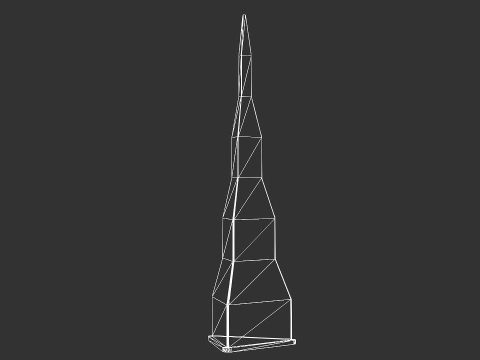 Triangles tower 3D print model_15
