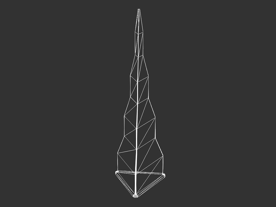 Triangles tower 3D print model_21