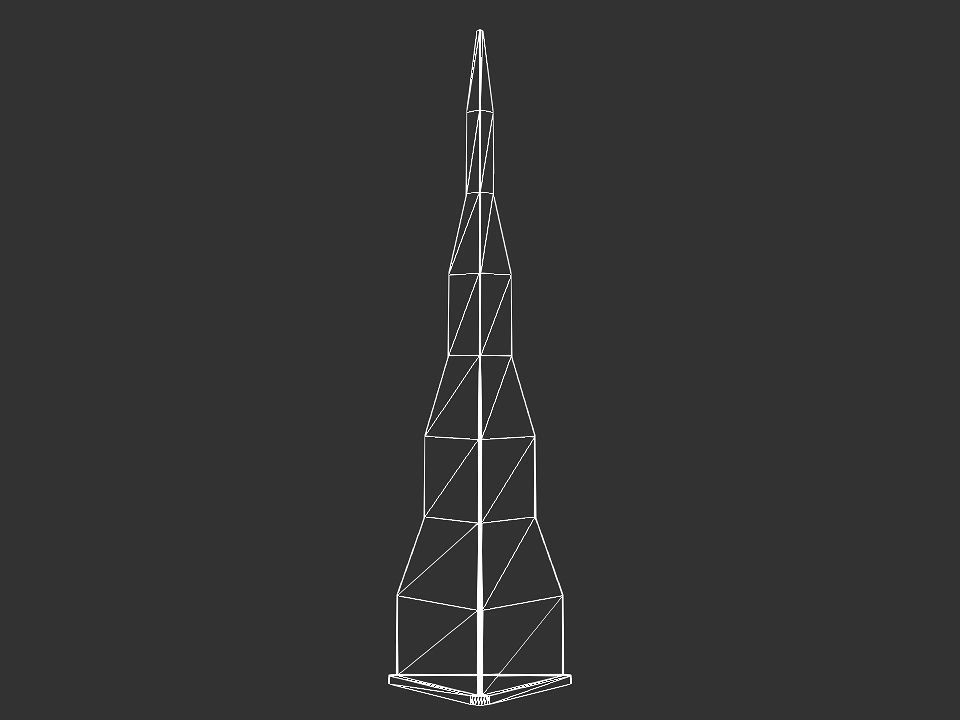 Triangles tower 3D print model_14