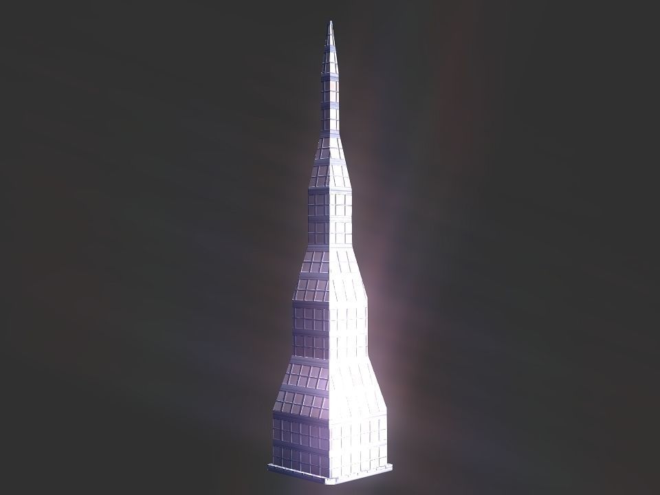 Triangles tower 3D print model_25