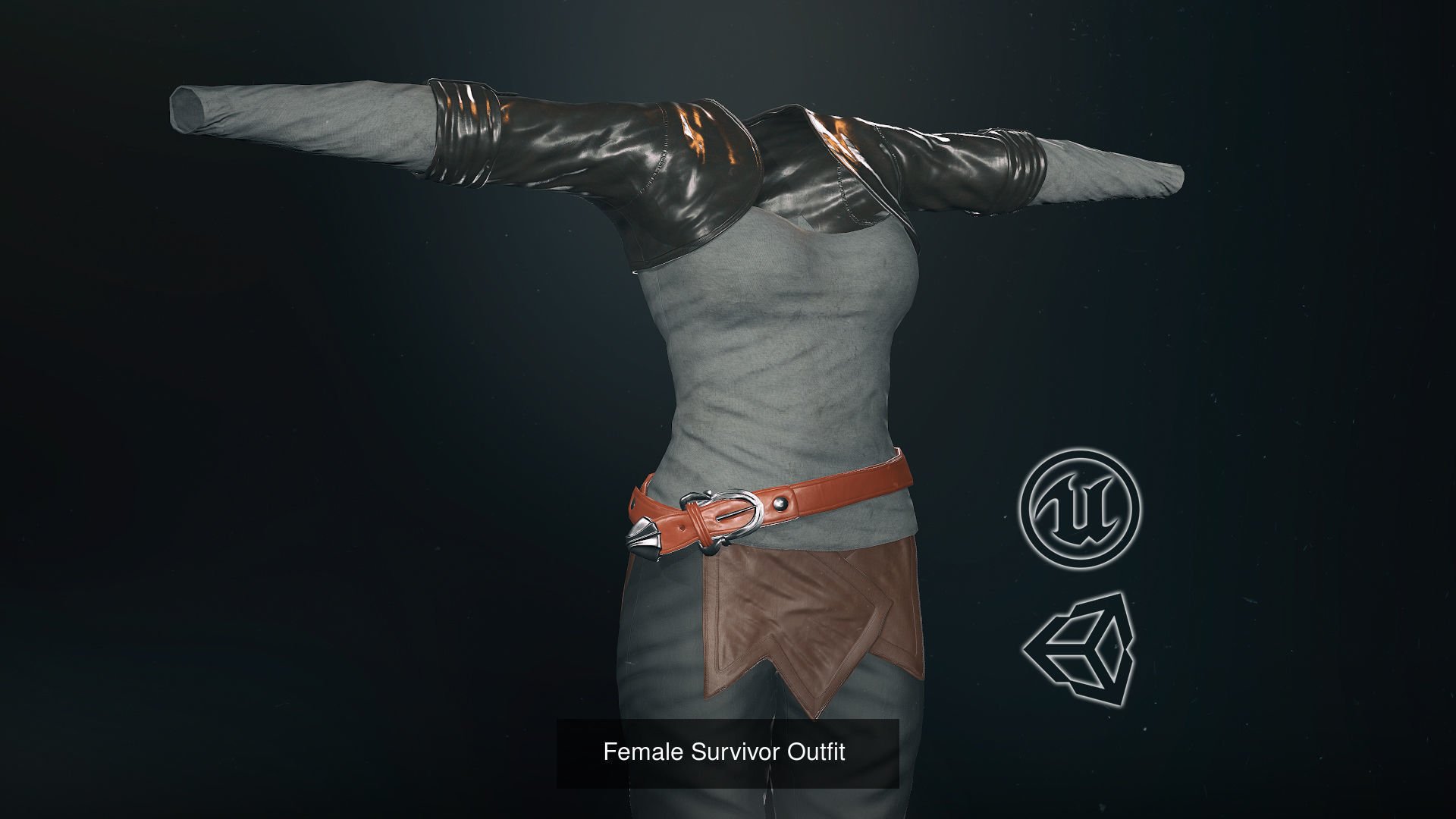 10 Female Outfit -Game Ready 3D Model Collection_13