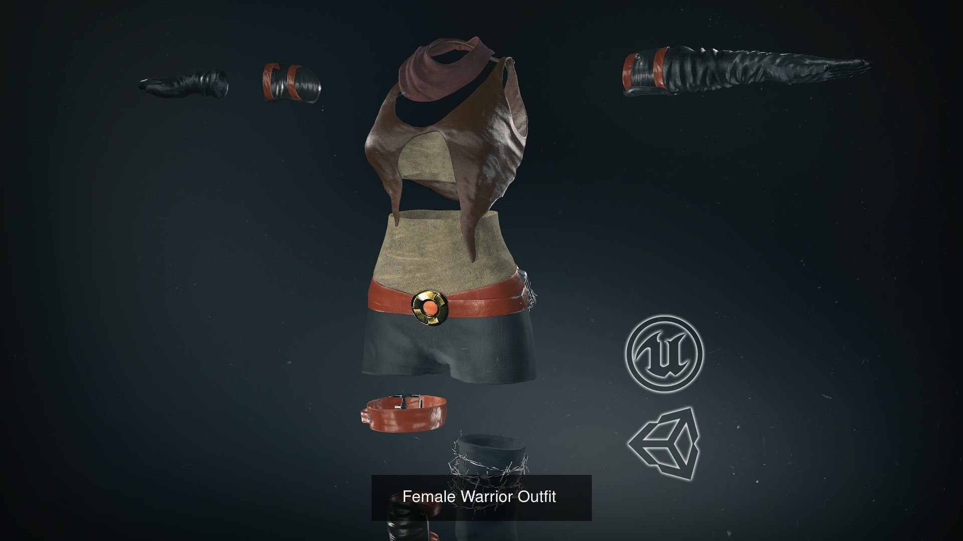 10 Female Outfit -Game Ready 3D Model Collection_16