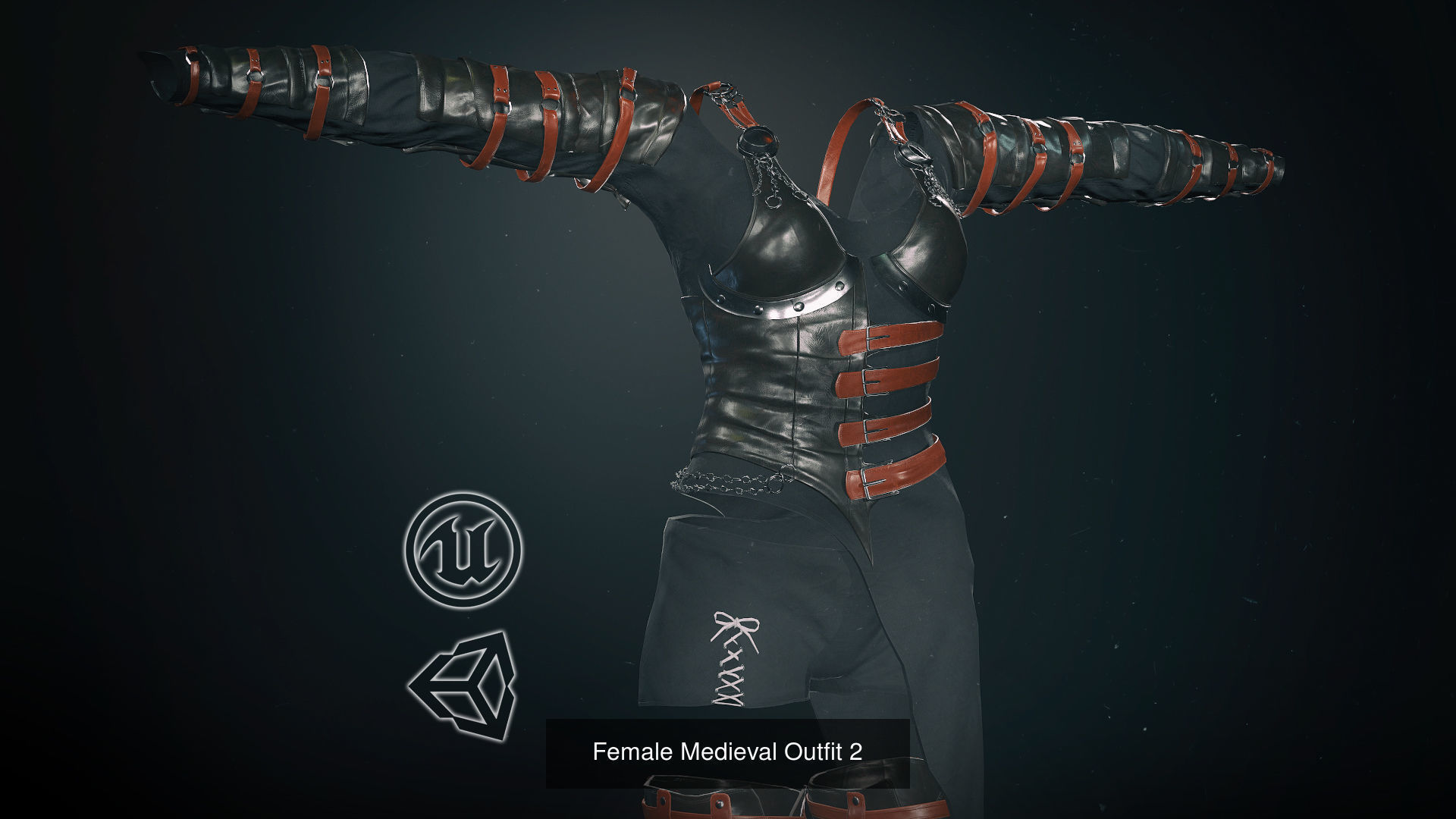 10 Female Outfit -Game Ready 3D Model Collection_17