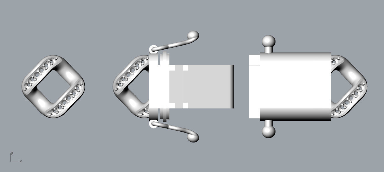 Chain Bracelets 16 Hollow Version 3D print model_15