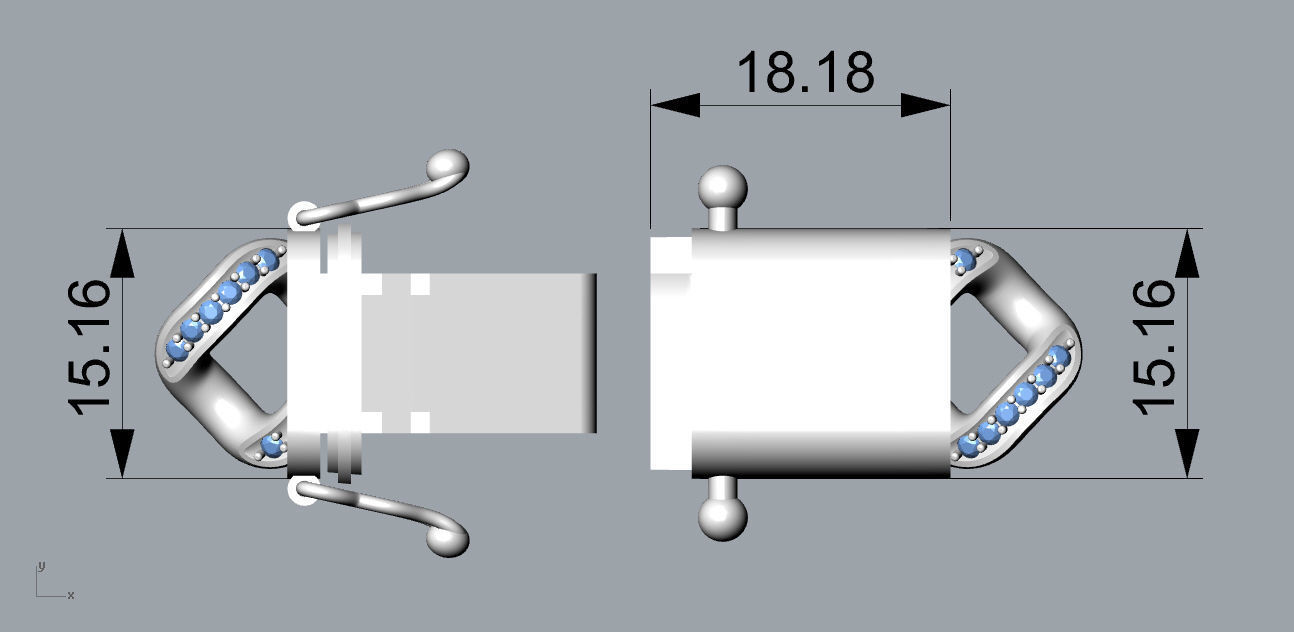 Chain Bracelets 16 Hollow Version 3D print model_8