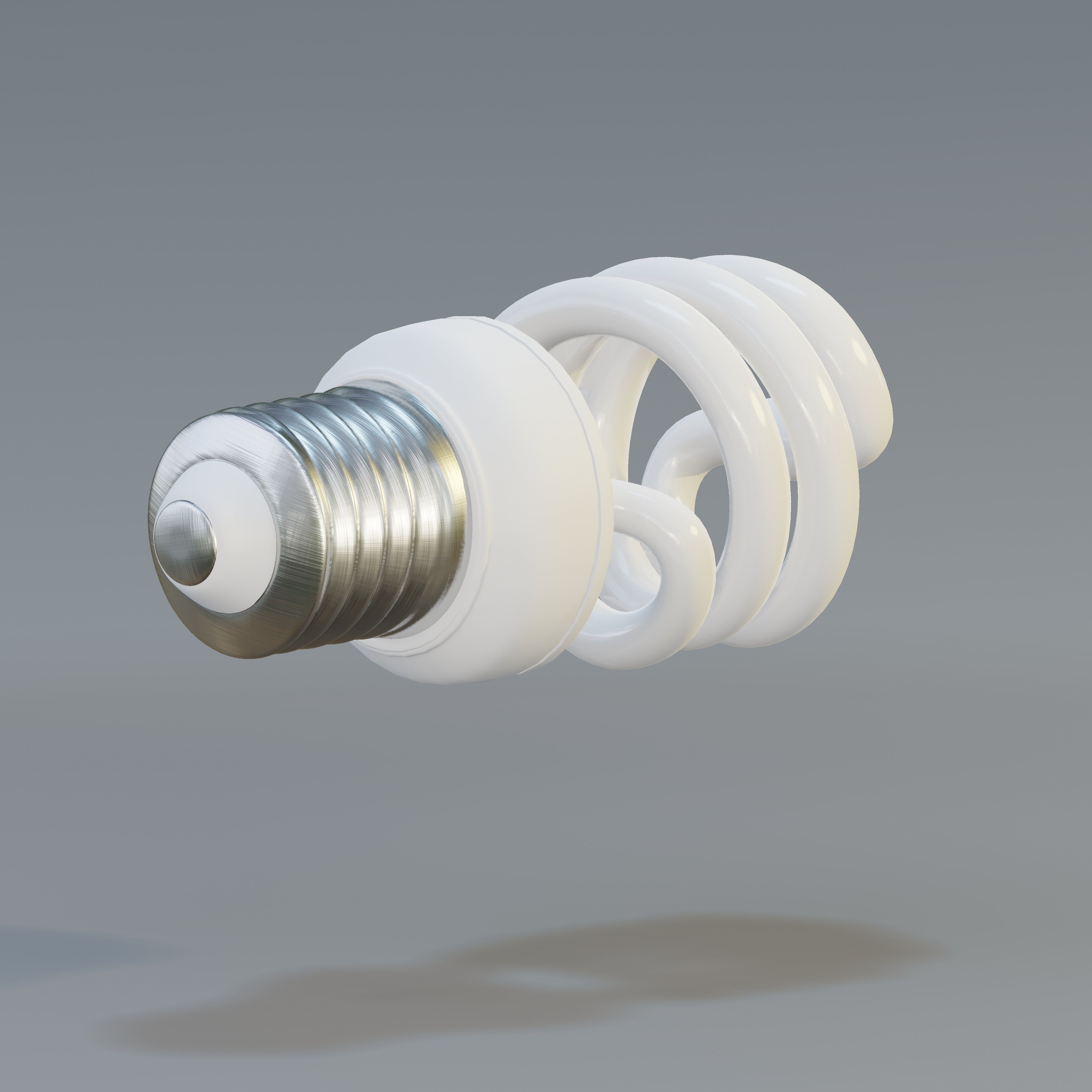 Spiral fluorescent bulb 3D model_2