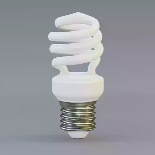 Spiral fluorescent bulb 3D model