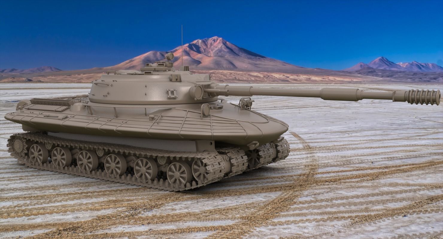 Tank Object 279 Clay Mental Ray  3D model_2