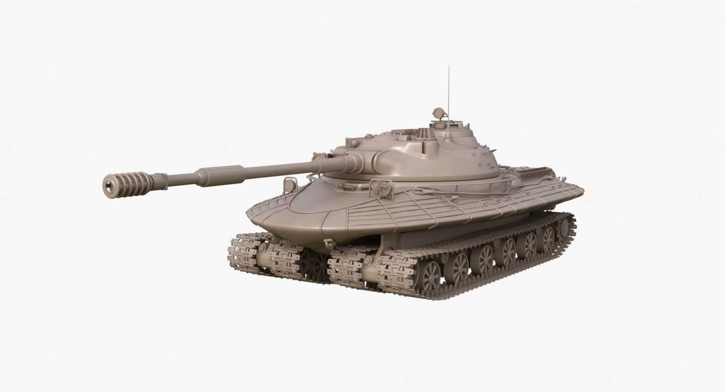 Tank Object 279 Clay Mental Ray  3D model_31
