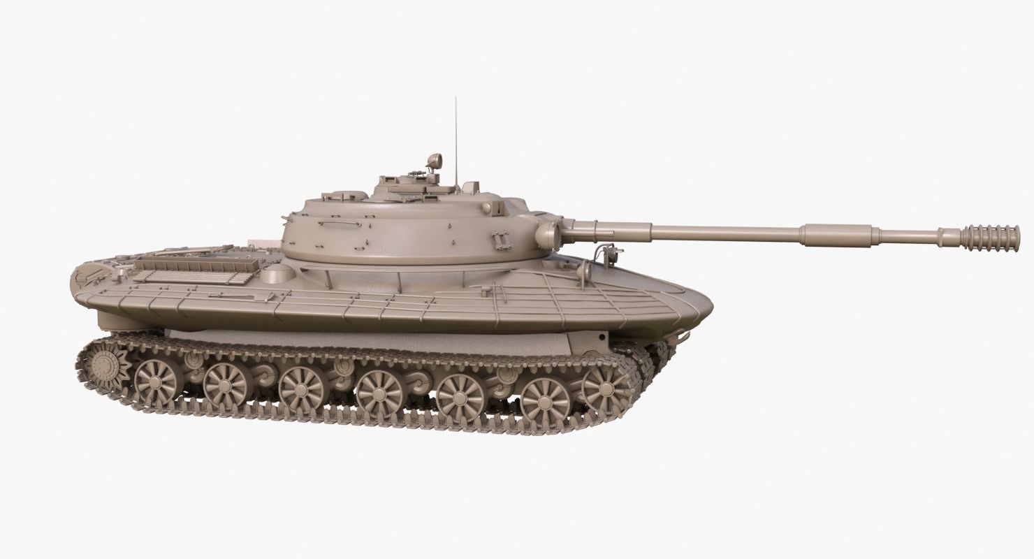 Tank Object 279 Clay Mental Ray  3D model_42