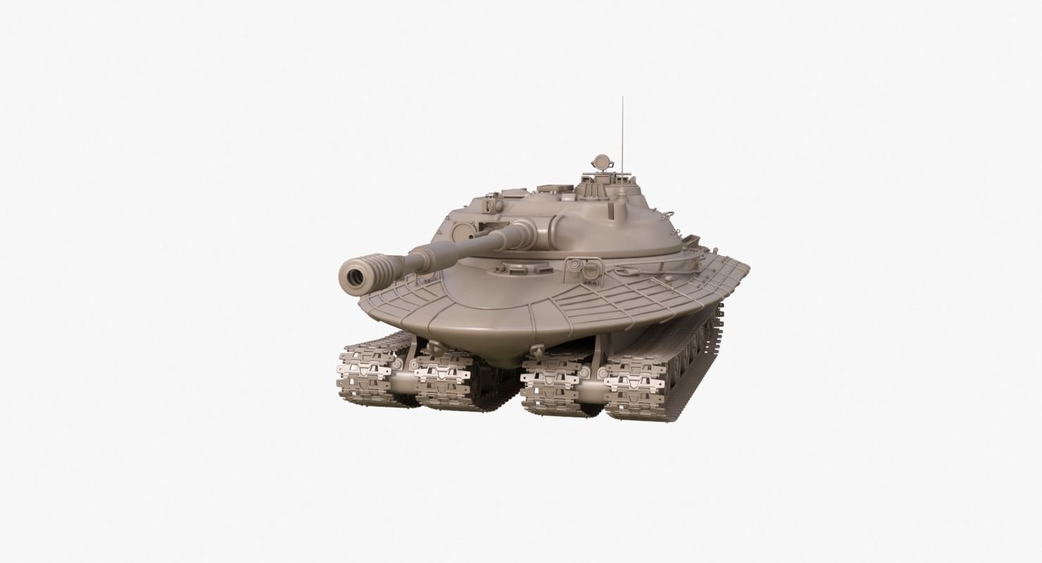 Tank Object 279 Clay Mental Ray  3D model_33