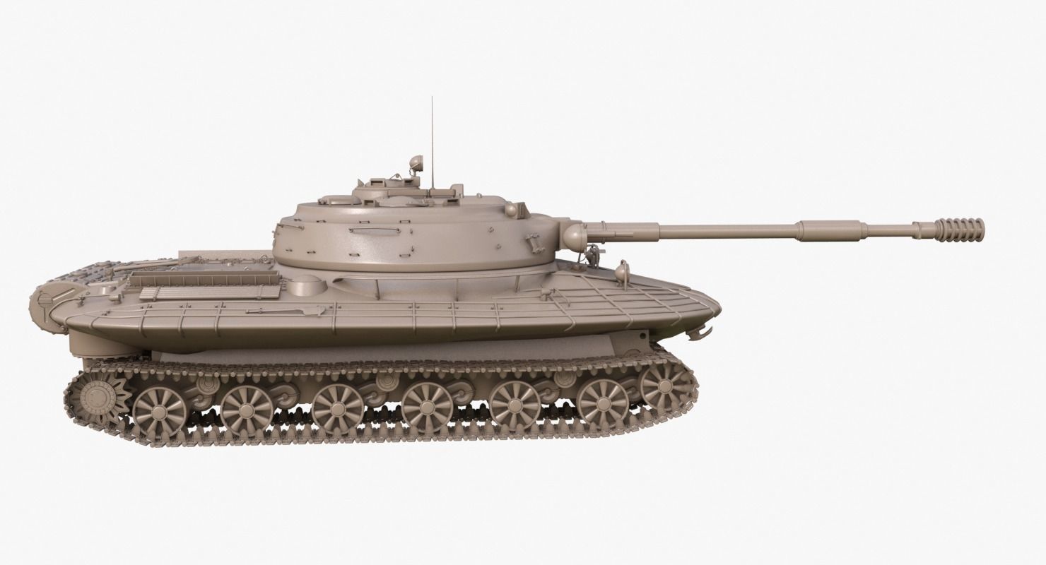 Tank Object 279 Clay Mental Ray  3D model_44