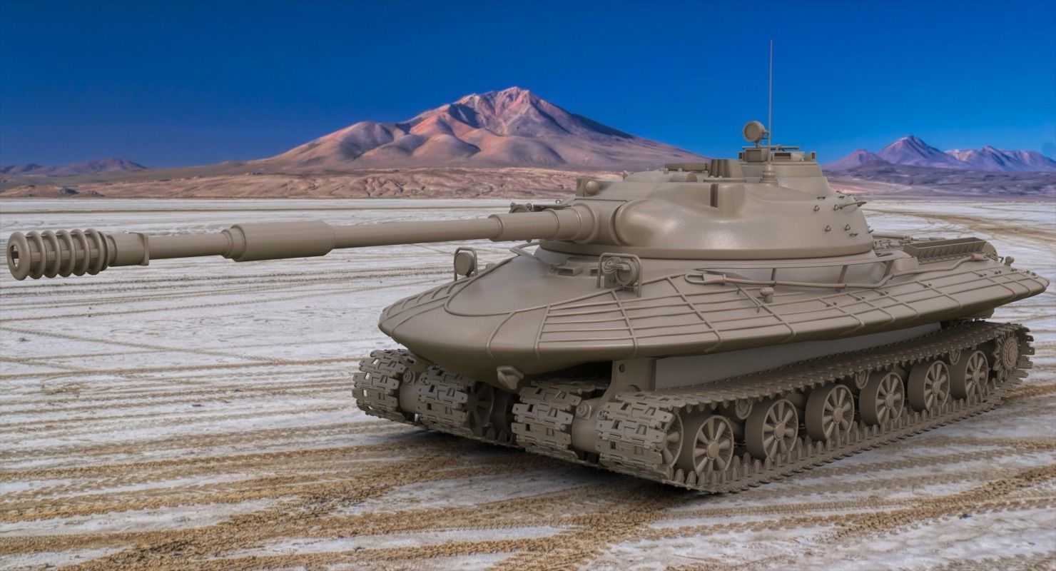 Tank Object 279 Clay Mental Ray  3D model_1