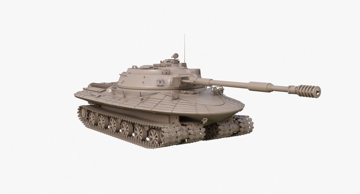 Tank Object 279 Clay Mental Ray  3D model_38