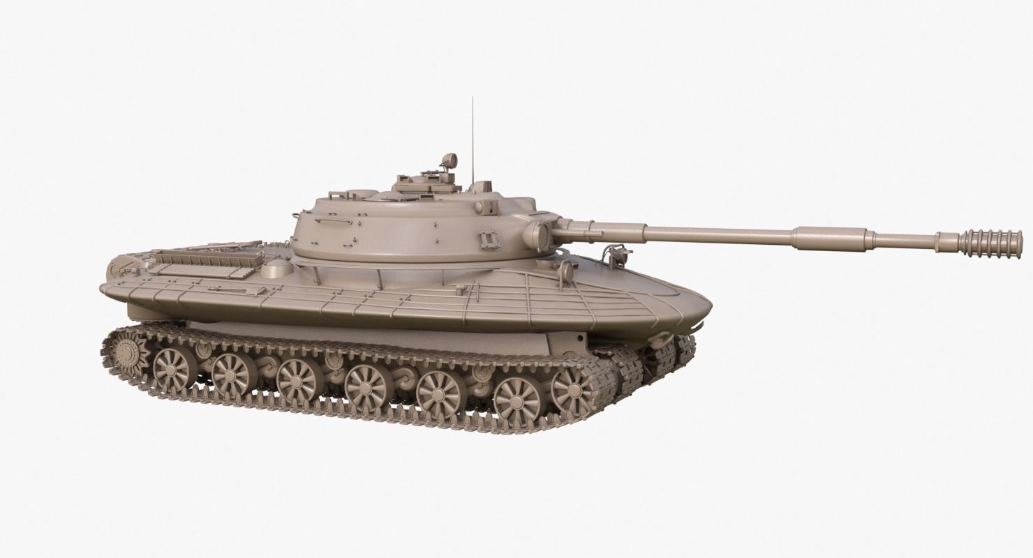 Tank Object 279 Clay Mental Ray  3D model_41