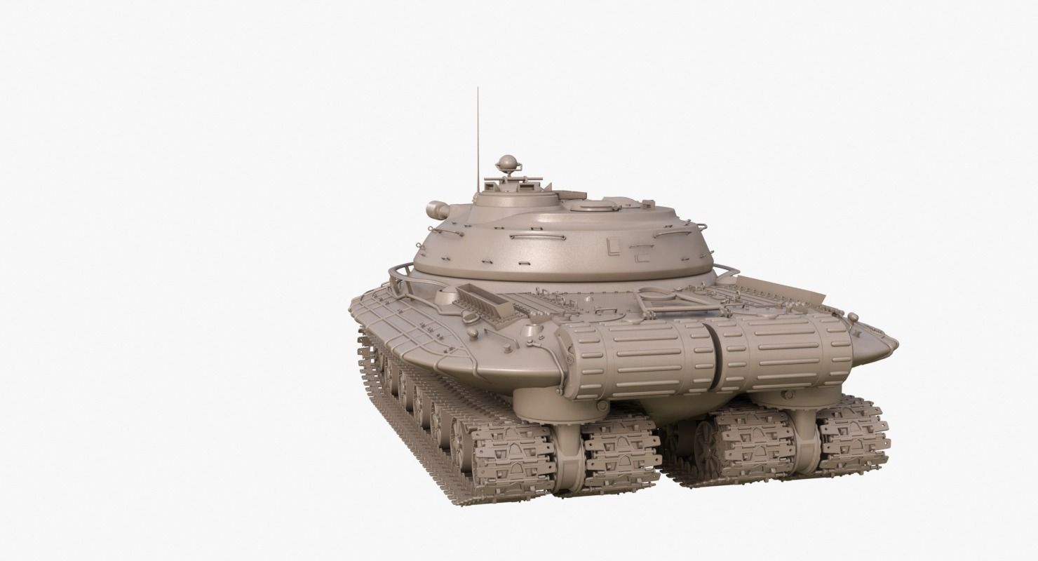 Tank Object 279 Clay Mental Ray  3D model_54